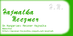 hajnalka meczner business card